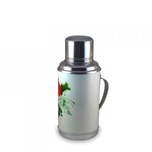 Thermos 0,8L blanc à chrysanthèmes