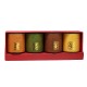 Coffret rouge de 4 boites à thé