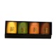 Coffret noir de 4 boites à thé